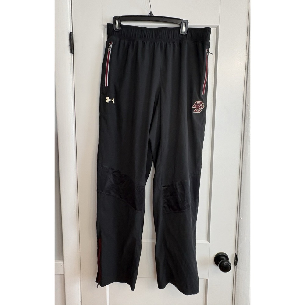 Under Armour Men's Large Black Boston College Eagles Ankle Zip Track Pants